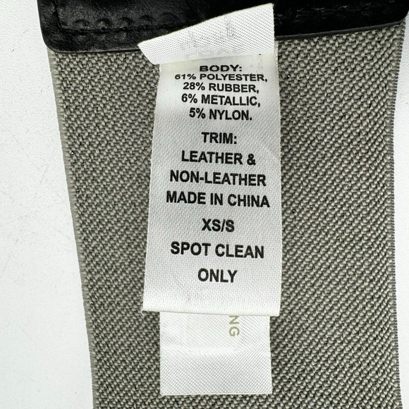 LOFT | Women's Small Extra Wide Leather Belt Bow Snaps Stretch 27"-32" Metallic - Picture 7 of 13